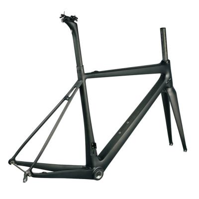 China Road Bikes 2021 New Arrival 700C Carbon Road Bike Frame Disc Brake Racing Gravel Bicycle Frames 58cm for sale