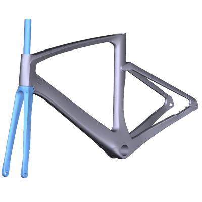 China Road Bikes 2020 New Arrival 700C Carbon Road Bike Frame Disc Brake Through Axle 12*142mm 58cm Gravel Bicycle Racing Frames for sale