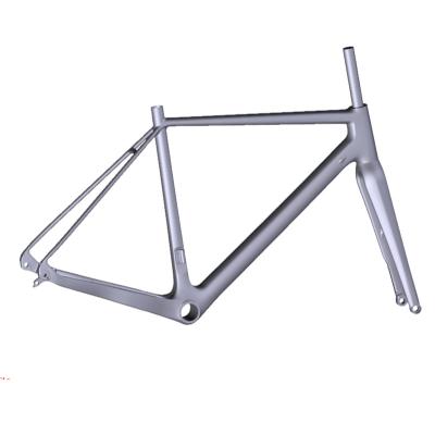 China Mountain Bikes Cyclocross Bike Frame China T1000 Carbon Fiber Cyclocross Track Road Bike Disc Aerial Bicycle Frame for sale