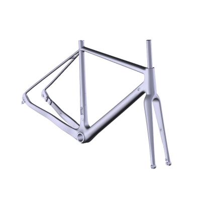 China Mountain Bikes OEM Customized Brand Road Bike Frame Mount DIS Brake Flat Carbon Fiber Gravel Bike Frame for sale