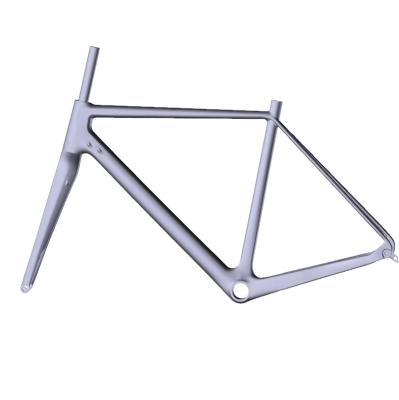 China Mountain Bikes OEM Customized Brand Road Bike Frame Mount DIS Brake Flat Carbon Fiber Gravel Bike Frame for sale