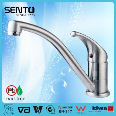 China Stainless steel single handle kitchen faucet for home, EN817 certificated for sale