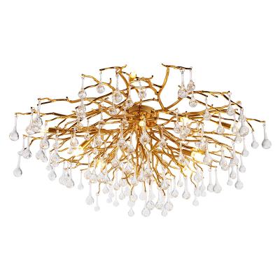 China Modern Nordic Creative Brass Aluminum Solid Brass Tree Branches Branch Hanging Lamp for sale