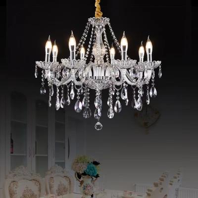 China Modern Luxury Indoor Crystal Glass Dining Room Bedroom Living Room Chandelier Gold Pendant Lamp for sale