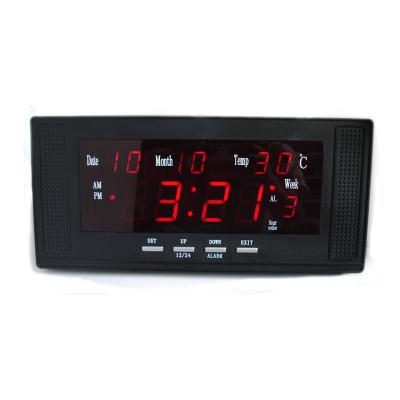 China Class 2021 Night Light LED Display Office Table Home Office Bedroom Electronic Clock Digit Wall Clocks for sale