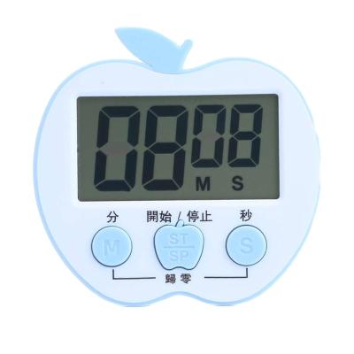 China Hot Selling Funny Stored Amazon Apple Fruit Shape Portable Switch Cardboard Kitchen Timer Cube Count Up Count Down With Strong Magnet for sale