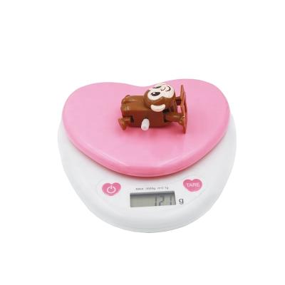 China Cute Pink Design 3KG 0.1g Digital Pocket Scale Weight Balance 3000g For Kitchen Food Cooking Weighting Tool 15cm*16cm*3cm (L X W x H) for sale