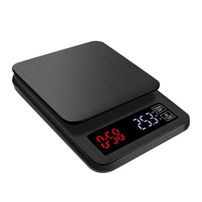 China Digital Electronic Coffee Timer Measures 10KG/1G Kitchen Scale Timing Function Accurate Mini LED Screen SC81564 for sale