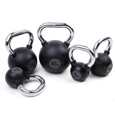 China Universal Coated Heavy Gym Equipment Fitness Competition China Custom Wholesale Soft Cast Powder Rubber Coated 24 Kg Kettlebell for sale