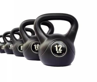 China Universal Soft Competition Coated Vinyl Rubber Colored Dumbbell Cast Iron Strength Gym Adjustable Kettlebell for sale