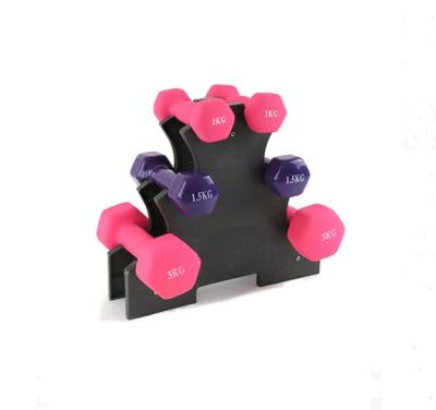 China Universal Fitness 3 Row PeakPower Dumbbell Rack Hex Dumbbell Set Rubber Rack for sale