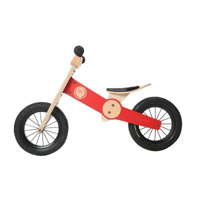 China Hot selling 12 inch wooden balance bike walking bicycle learning walk bike for boys and girls 58x17.5x35cm for sale