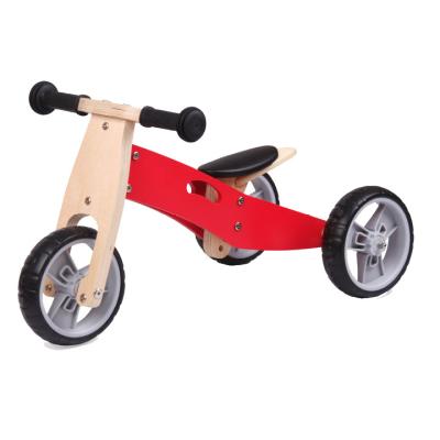 China wooden balance tricycles wooden bicycle 2 in 1 for kids 49x34x12cm for sale