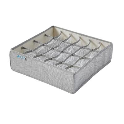 China Modern Underwear Socks Storage Box Fabric Three-in-One Type For Multi-Compartment Dorm Bedroom for sale