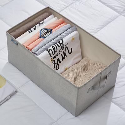 China Folding Clothes Storage Box Tissue Box Toys Organizer Storage Bin Washable For Living Room Bedroom Storage Basket No Cover for sale