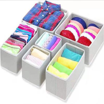 China Viable Cloth Cloth Dresser Drawer Divider Storage Box Collapsible Trash Bin for sale