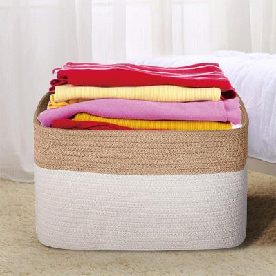 China Viable Wholesale Custom Woven Clothes Bottom Bed Wardrobe Basket Dirty Change Clothes Storage and Finish Large for sale