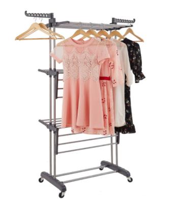 China Contemporary Hanging Metal Shelf Laundry Drying Clothes Rack Closet Storage Rack for sale