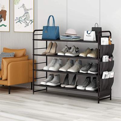 China (Size)Wholesale adjustable custom single shoes rack can be adjusted dustproof shoes assembly storage rack and finish multi-layer for sale