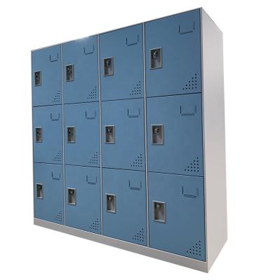 China Adjustable (Height) Customized 12 Door Stainless Steel Storage Cabinet Metal Bag Storage Cabinet For School Use Library Steel Storage Cabinet for sale