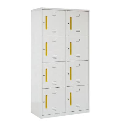 China Adjustable (Height) Customized 8 Doors Supermarket Business Cabinet Storage Cabinet Steel Metal Storage Locker for sale