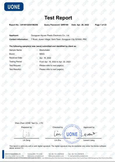 Material safety testing - Guangdong Aiyuan Plastic Electronics Co., Ltd