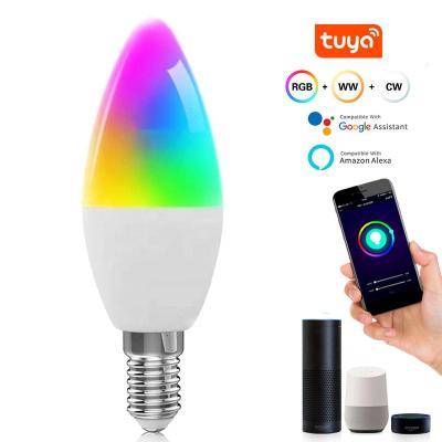 China Tyya WiFi Home APP Bedroom Atmosphere Light RGB RGBW E14 LED Remote Control Dimmable Bulb for sale