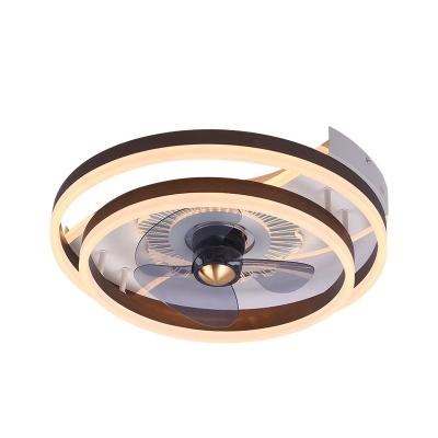 China Modern Modern Bedroom Decor Lighting Dimmer Silent Discretion Fan Lamp LED Ceiling Fan Light for sale