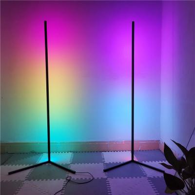 China Modern nordic adjustable colorful floor standing kona rgb led color corner light standup led floor lamp for living room bedroom for sale