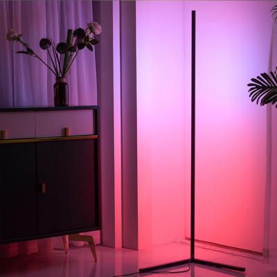 China Modern Room Vibe Stand Buries Vertical Color Changing Vivid Remote Control RGBW Led Light Kona Corner Floor Lamp for sale