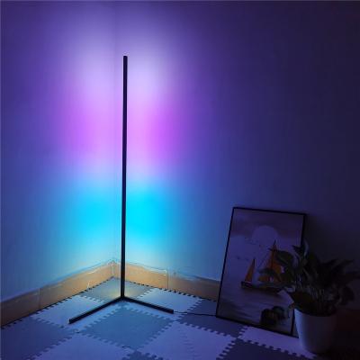 China Nordic Modern Minimalist LED Floor Lamp Bedroom Living Room Atmosphere Color Changing Vertical RGB Position Floor Lamp for sale