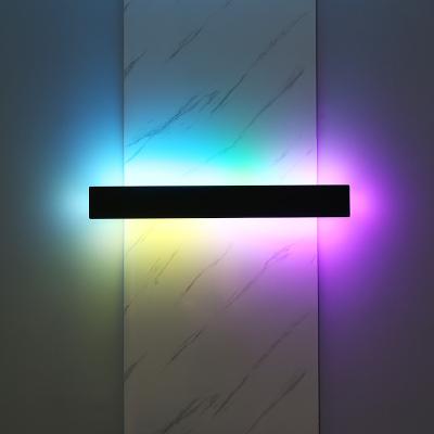 China Small Modern Minimalist Modern Led Color Changing Bed Light Living Room RGB Decorative Indoor Wall Lamp for sale