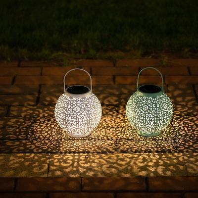 China Decorative Light Solar Yard Hollow Garden LED Theme Park Lantern Small Night Light for sale