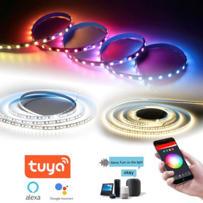 China Tuya Home Indoor or Outdoor Smart Touch Remote Control 2835 5050 RGB Led Strip Light Tuya Home Decor Living Room Bedroom APP for sale