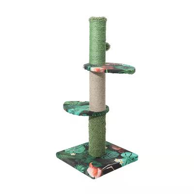 China Sustainable Ball Plush Perch Low Price Dangling Christmas Cat Tree For Indoor Cats Scratching Pole for sale