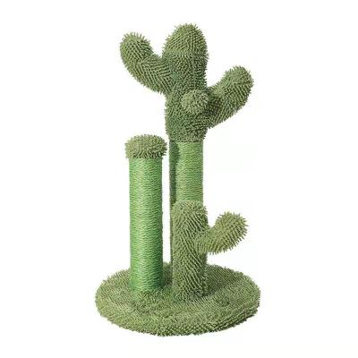 China Small Large Size Cat Tree Scratching Post Modern Sisal Hanging Ball Climbing Frame Viable High Quality Cactus for sale