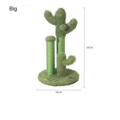 China Cat Tree Small And Large Size Viable With Modern Cat Climbing Frame Cactus Ball Cat Tree Hanging High Quality Scratching Post for sale