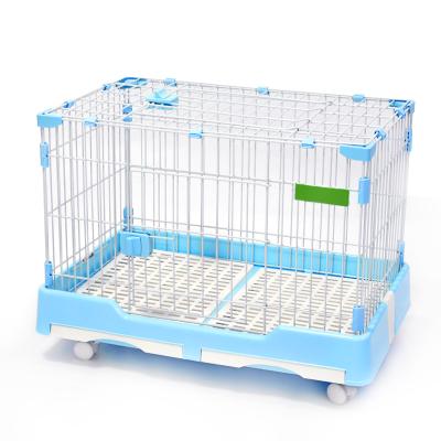 China OEM Breathable Veterinary Pet Support Cage Stainless Steel Inpatient Pet Cages Dog Kennel In House With Removable Tray Wire Dog Crates for sale