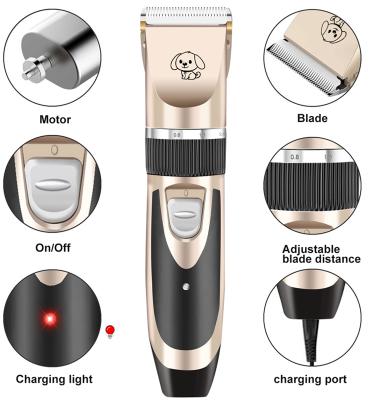 China Viable Dog Pet Electric USB Charger Hairdressing Set Shaving Hair Removal Machine Hair Grooming Trimmer Pet Clipper for sale