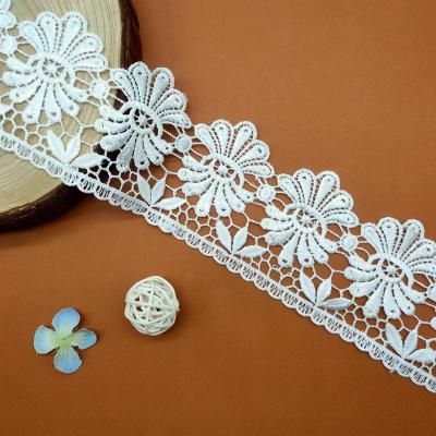 China Durable High Quality C1158 Spandex Nylon Lace Trims Exhaust Knitted Mesh Lace Edge for sale