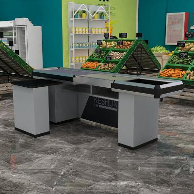 China Wholesale Good Quality Supermarket Cashier Counter Lovely Small Supermarket Checkout Counter, Cashier Counter for sale