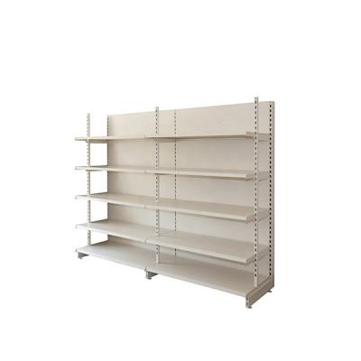 China Corrosion Protection Convenience Gondola Supermarket Store Steel Display Shopping Shelf for sale