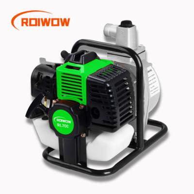 China High Efficiency 51.7CC 1inch Small Irrigation Movable Gasoline Engine Water Pump High Pressure Agricultural Portable Gasoline Powered Water Pump for sale