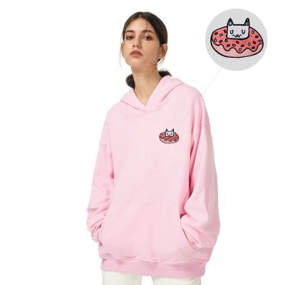 China Handmade Applique For T Shirt Cute Pink Pattern Donut Kitten Cartoon Culture Hoodie Dresses Islamic Clothing Iron On Embroidery Patches for sale