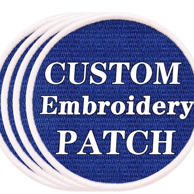 China Viable Custom Iron On Wholesale 3d Big Logo Fashion Jeans Hoodie Apparel Embroidery Patches for sale