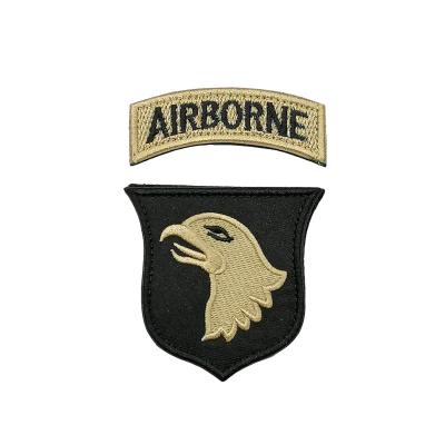 China Iron On Patches Custom Logo Patch Shield Shape Iron On Patches Eagle Animal Fashion Hot Sale Embroidery Badge for sale