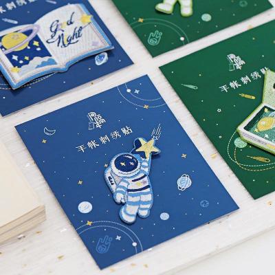 China wholesale cute 3D cartoon astronaut star planet 2021 clothes decoration patch embroidery cloth sticker NASA badge for sale