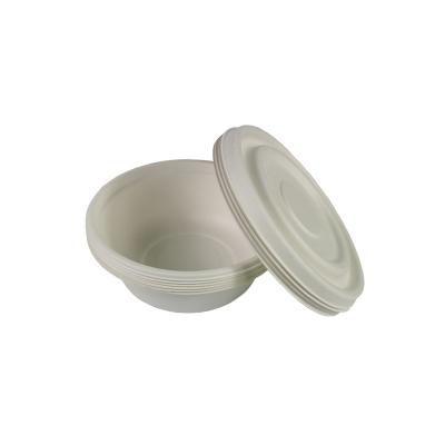 China Disposable Kitchen Bagass Pulp Dishes And Bowls Biodegradable Bagasse Pulp Small Salad Bowl for sale