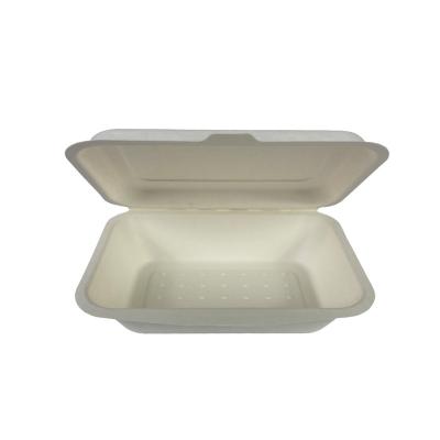 China Minimalist Take Away Container Bagasse Food Containers Disposable Biodegradable Lunch Box for sale