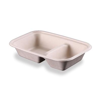 China Disposable Eco - Friendly Biodegradable Sugar Cane Fiber Bagasse Food Container for sale